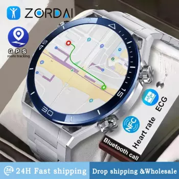 Смарт-часы Zordai 2024 для Huawei, умные часы с Bluetooth и GPS-трекером