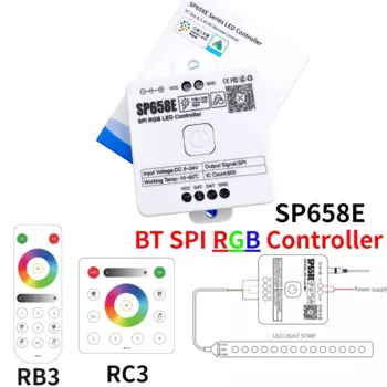 Смарт-контроллер SP658E, RGB, 600 пикселей, 5 В, 12 В, 24 В