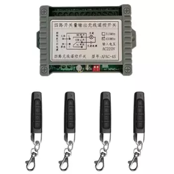 Smart Multiple AC110V 220V 230V 10A 433 МГц 4CH 4CH 4CH беспроводное реле RF пульт дистанционного управления переключатель приемник + передатчик
