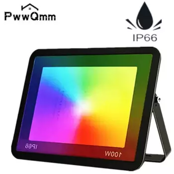 Смарт-прожектор TUYA с Wi-Fi, RGB, управление через приложение, IP66, 3000-6500K, 30 Вт, 50 Вт, 100 Вт, В переменного тока