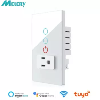 Смарт-розетка Melery в мексиканском стиле с Wi-Fi и сенсорной стеклянной панелью