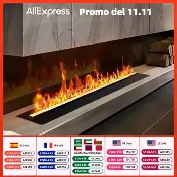 Smart Steam светодиодный Flame TV декоративный камин со звуком трещин 3D водяной пар Электрический камин