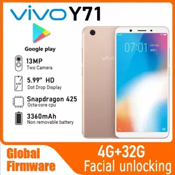 Смартфон VIVO Y71, 4G, 5,99 дюйма, 4 + 32 ГБ, 13 МП