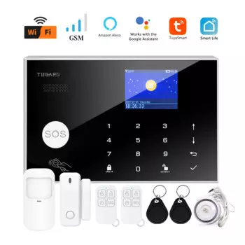 Smartrol беспроводная Wi-Fi GSM сигнализация для умного дома Tuya с дверью и датчиком движения работает Alexa Home Aappliance
