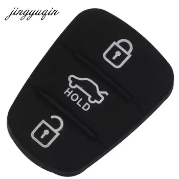 Сменная резиновая кнопка jingyuqin для Hyundai Solaris Accent Tucson l10 l20 l30 Kia Rio Ceed, флип-пульт дистанционного ключа автомобиля