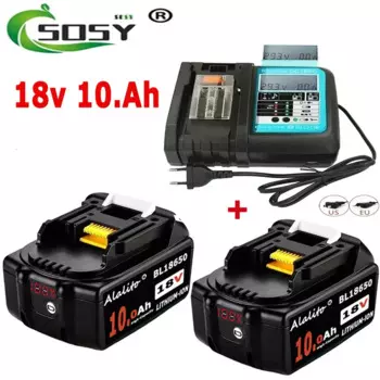 Сменный аккумулятор BL1850 18 в 10000 Ач для электроинструмента Makita, мАч, BL1840, BL1860, аккумулятор со стандартным дисплеем мощности