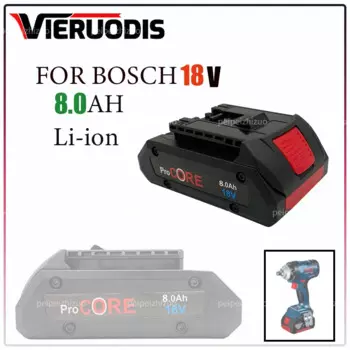 Сменный аккумулятор для электроинструмента 18 в 8000 мАч Li-Ion для Bosch GSR18-Li,BAT609,BAT618,BAT609G,BAT618G,17618,37618,DGSH181
