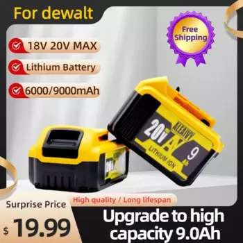 Сменный аккумулятор для Dewalt DCB200, 20 в, Ач/6,0 Ач/9,0 Ач, совместимый с инструментами Dewalt 18 В/20 в, аккумулятор и зарядное устройство