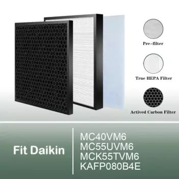 Сменный HEPA-фильтр и Углеродный фильтр для очистителя воздуха Daikin KAFP080B4E MC40VM6 MC55UVM6 MCK55TVM6
