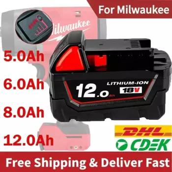 Сменный литиевый аккумулятор для Milwaukee M18, 18 в, 1815 Ач, 1850 Ач, аккумулятор для Milwaukee M18 48-11-2604, 48-11-,-22