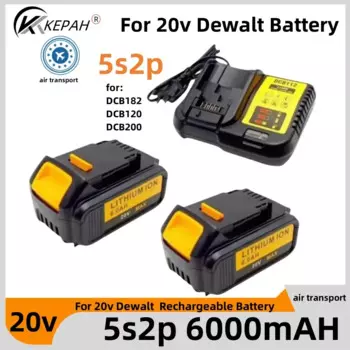 Сменный литий-ионный аккумулятор 20 в 6 Ач DCB203 для DeWalt 18 в 20 вольт, литий-ионные батареи макс. DCB206 DCB205 DCB204 dcb200электроинструменты
