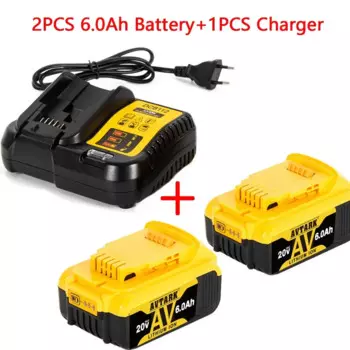 Сменный литий-ионный аккумулятор DCB205 18 в/20 в макс. 6,0 Ач для DeWalt 18 в 20 в аккумулятор DCB184 DCB200 DCB182 DCB180 DCB181 DCB182 DCB201