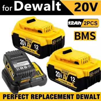 Сменный литий-ионный аккумулятор для DeWalt DCB205 DCB201 DCB203, 20 в, 8,0 Ач, 12,0 Ач, с зарядным устройством