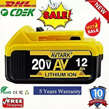 Сменный литий-ионный аккумулятор для DeWalt DCB205 DCB201 DCB203, 18В/20В, макс. 6,0 Ач, 8,0 Ач, DCB200