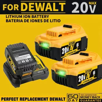 Сменный литий-ионный аккумулятор для DeWalt DCB205 DCB201 DCB203, 20 в, 8,0 Ач, 12,0 Ач, с зарядным устройством