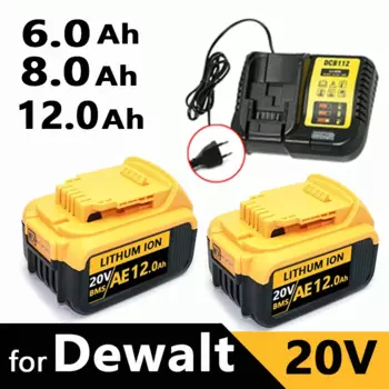 Сменный литий-ионный аккумулятор для DeWalt MAX DCB205 DCB201 DCB203, 20 в, 18650 Ач, Ач, Ач