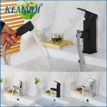 Смеситель для раковины KEMAIDI, кран для горячей и холодной воды, крепление на раковину, одна ручка, для дома и кухни