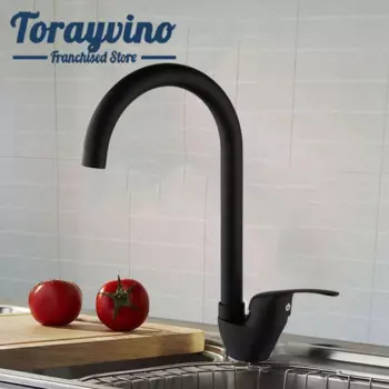 Смесители для кухни Матовый Черный латунный вращающийся кран rubinetto cucina с настенным креплением, краны, смеситель для горячей и холодной воды, хорошее качество, кухонный кран