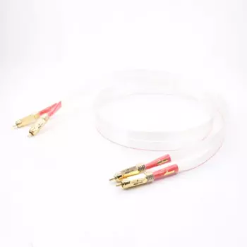 Соединительный кабель Nordost 8N OCC с посеребренным красным рассветом RCA с позолоченным разъемом RCA