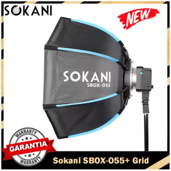 Sokani складной глубокий восьмиугольный софтбокс 55 см Bowens Mount для Sokani X100 X60 Mini COLBOR CL60 Aputure 60X-S 200X-S светодиодный