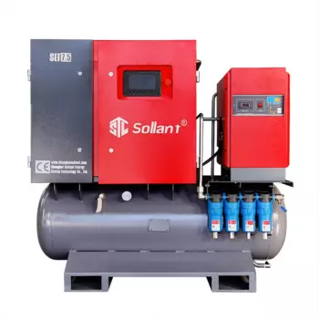 Sollant 7,5 кВт, 11 кВт, 15 кВт, 18,5, энергосберегающий воздушный компрессор 4-в-1, винтовой воздушный компрессор «все в одном», воздушный компрессор с фиксированной скоростью
