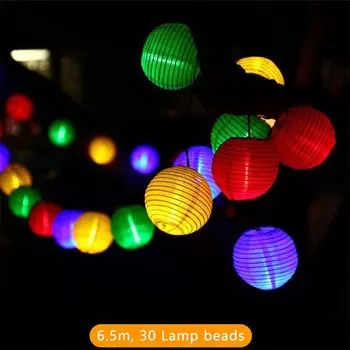 Солнечная гирлянда PDQ из нейлоновой ткани 30 LED