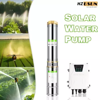 Солнечные оросительные насосы, 150 футов, глубокий скважинный насос BLDC 2 HP, большой объем, сельскохозяйственный водяной насос