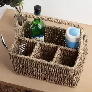 Соломенная корзина для хранения закусок, отдельная корзина, держатель для бутылки красного вина, трубка для чайной церемонии, рамка для пульта дистанционного управления