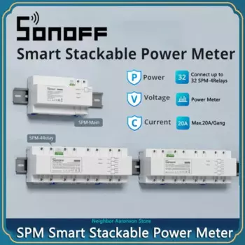 SONOFF SPM умный Штабелируемый измеритель мощности SPM-Main/4 реле 20A/Gang защита от перегрузки eWeLink APP контроль потребления энергии