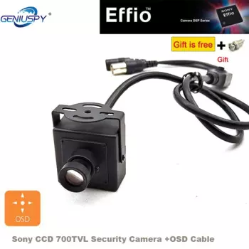 Sony Effio-E чип 700TVL 25 мм/35 мм Объектив металлический квадратный высокое разрешение CCD Мини камера видеонаблюдения Проводная Автомобильная камера обгона/лодка OSD камера