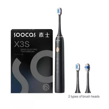 SOOCAS X3S звуковая электрическая умная зубная щетка для взрослых IPX8, водонепроницаемая, 180 дней, срок службы батареи, ультразвуковые насадки для зубных щеток с мягким облаком
