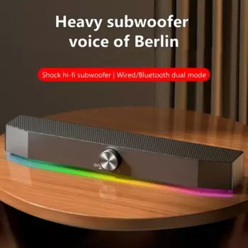 SoundBar Hi-Fi качество звука Bluetooth компьютерные колонки USB проводной стерео сабвуфер ноутбук домашний мультимедийный киберспортивный громкоговоритель
