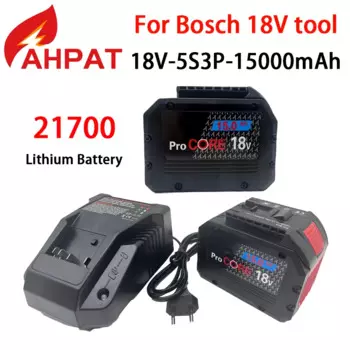 Совершенно новый 15 Ач для BOSCH Professional 18 В 21700 аккумулятор ProCORE 18 В литий-ионный запасной аккумулятор для BAT609 BAT618 с BMS