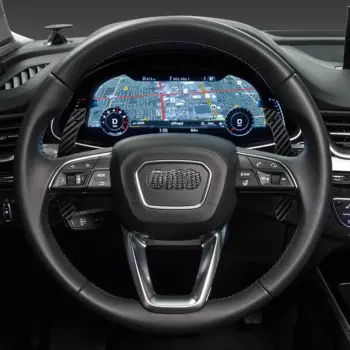 Совместим с Audi A Series: 1 ,2 ,3 ,4 ,5 ,8 серии: искусственная кожа, весло рулевого колеса, магнитный рычаг переключения передач из углеродного волокна