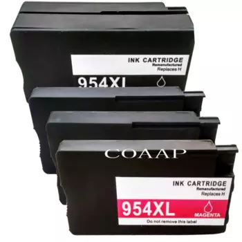Совместимый чернильный картридж COAAP 4pk 954 HP954 XL для принтера HP OfficeJet Pro 8725 7740 8210 8710 8716 8730 (HP954XL)