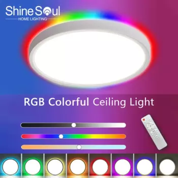 Современная фотовспышка, ультратонкая, с дистанционным управлением, с RGB-подсветкой, домашнее освещение для спальни, гостиной, декоративное освещение