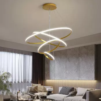 MAN TANG JIN подвесная люстра LED кольца черная