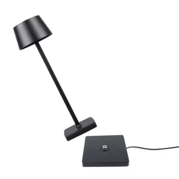 Современный теплый белый алюминиевый USB IP54 сенсорный выключатель с управлением 5200 мАч, аккумуляторная Настольная лампа с беспроводным зарядным устройством