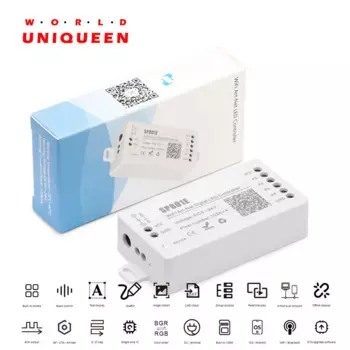SP801E wifi подключение AP/STA/Art-Net smart 4CH pixel light контроллер для Однопроводной интегральной схемы, поддержка импорта DXF, управление музыкой