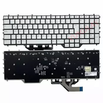 SP/Латиноамериканская RGB клавиатура с подсветкой для DELL Alienware M17 R2 2019 M17 R3, зона 51 м R2 Per-Key 0GM8NC NSK-QHDBC White