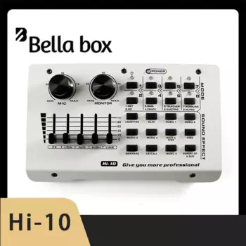 Специальная звуковая карта Bella Box Hi-10 Мобильный телефон, оборудование для прямой трансляции, пения, караоке, запись, микшер, устройство с эффектом
