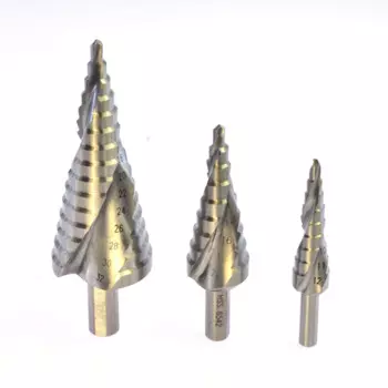 Спиральное ступенчатое сверло для дрели, HSS M2/Din 1,3343, 4-12 мм/4-20 мм/4-32 мм