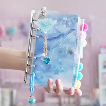 Спиральный блокнот A6 Kawaii Ocean, планер, блокнот, вишневый дневник, ежедневник, органайзер, квадратный блокнот, маленький прозрачный дневник