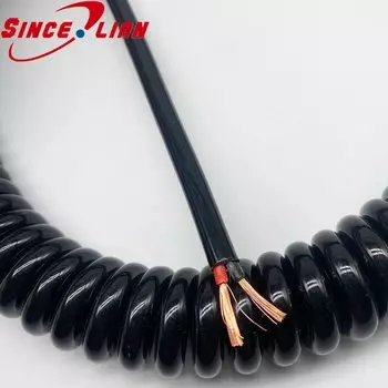 Спиральный кабель Sincelian 2.5/5/7.5/18 м 2 жилы