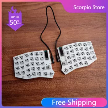 Сплит-клавиатура с поддержкой VIAL Sofle Layout Custom Ergo RGB Проводная модель с возможностью горячей замены с ручкой и OLED-экраном Комплект клавиатуры Sofle Horn