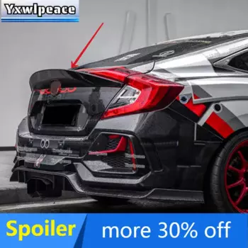 Спойлер для Honda 10th Civic 2016 2017 2018 2019 2020 седан, высококачественный АБС-пластик, задний спойлер багажника, крыло, Стайлинг автомобиля