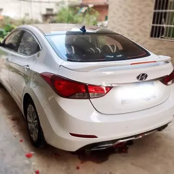 Спойлер для hyundai elantra, спойлер elantra светодиодный светильник кой, спойлер из ABS материала для заднего крыла автомобиля, спойлер грунтового цвета