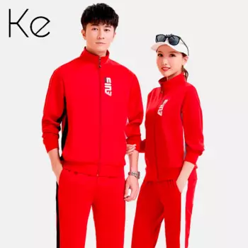 Спортивный костюм KE511 для женщин, новинка весны и осени, красный спортивный костюм для отдыха jooging 5XL, мужской и женский спортивный костюм для пар