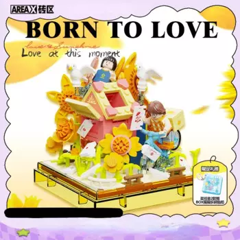 Spot AREAX Love At This Moment Box Flower BOX Block Модная игра Головоломка Сборка Игрушка Подарок Подвижный орнамент Модель Коллекция аниме