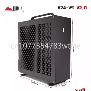 Spot Lzmod Mini A24-V5 2.0 Двойной слот с одним дисплеем 1U Блок питания ITX Шасси с двусторонней фаской